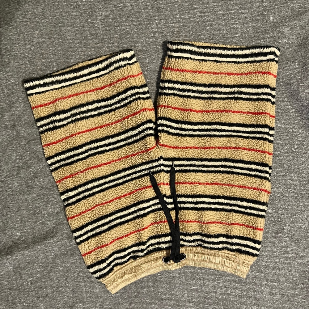 Burberry Kids Striped Joggers - Cream, Black, Red